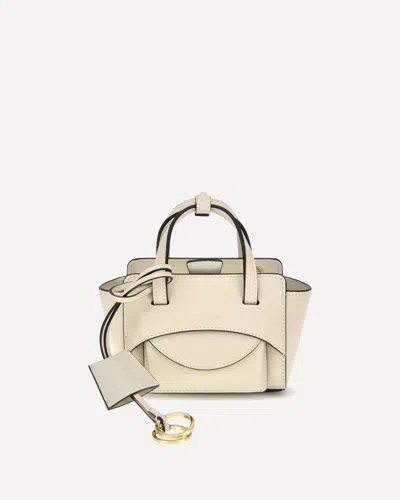 Hidesins Flap Mini Handbag In Cream