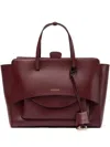 Hidesins Flap-pocket Leather Shoulder Bag In Red