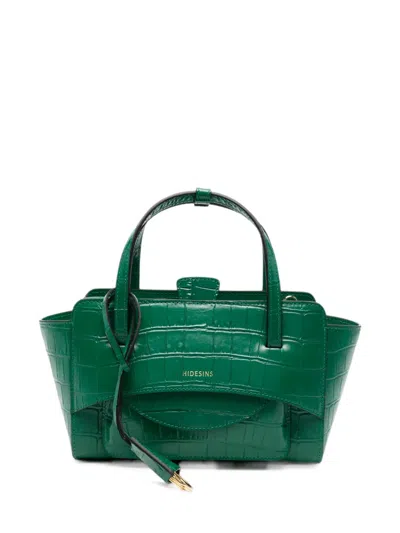 Hidesins Flap S Cocco Croc-effect Leather Tote Bag In Pink