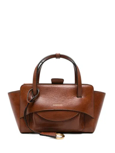 Hidesins Flap S Lagoon Cognac Tote Bag In Brown