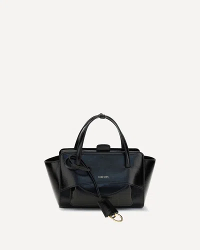 Hidesins Flap S Leather Handbag In Black