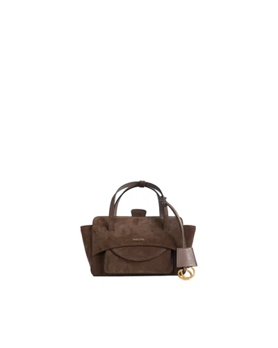 Hidesins Flap S Top Handle Bag In Brown