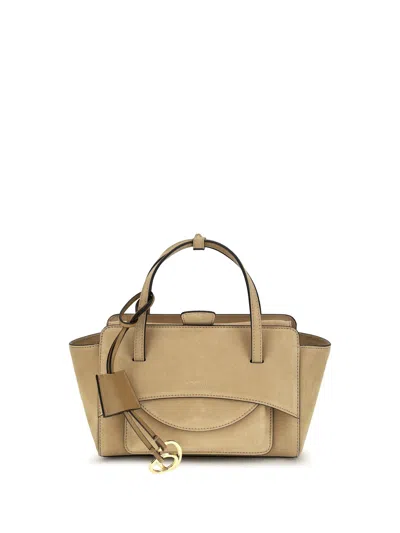 Hidesins Flap Shoulder Bag In Beige