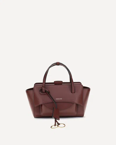 Hidesins Small Flap Logo-detail Handbag In Burgundy