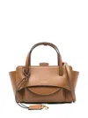 Hidesins Flap Small Leather Tote Bag
