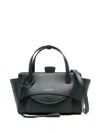 Hidesins Flap Small Leather Tote Bag In Green