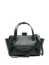 Hidesins Flap Small Leather Tote Bag In Green