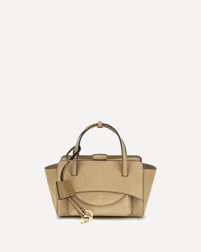 Hidesins Flap Small Shoulder Bag In Neutral