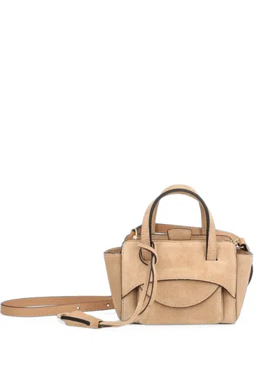 Hidesins Flap Suede Tote Bag In Pink