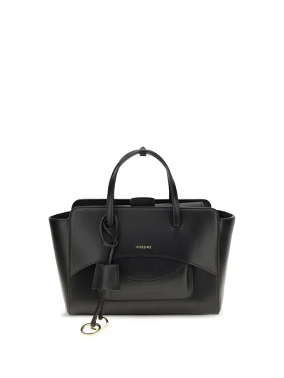 Hidesins Flap Top Handle Bag In Black