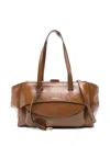Hidesins Flap-top Tote Bag In Brown