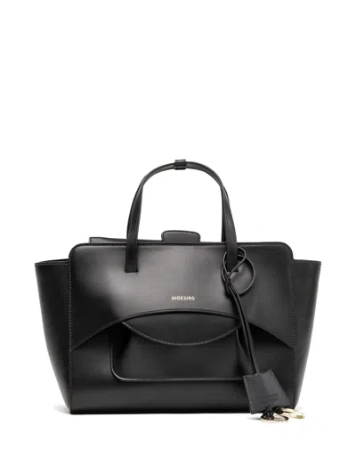 Hidesins Flap Tote Bag In Black