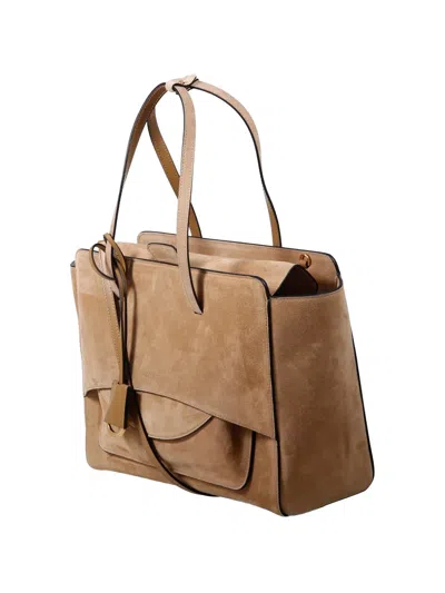 Hidesins Flap Tote Bag In Brown