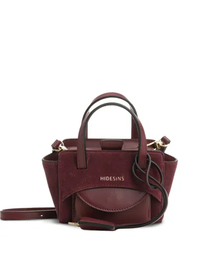 Hidesins Flap Tote Bag In Burgundy