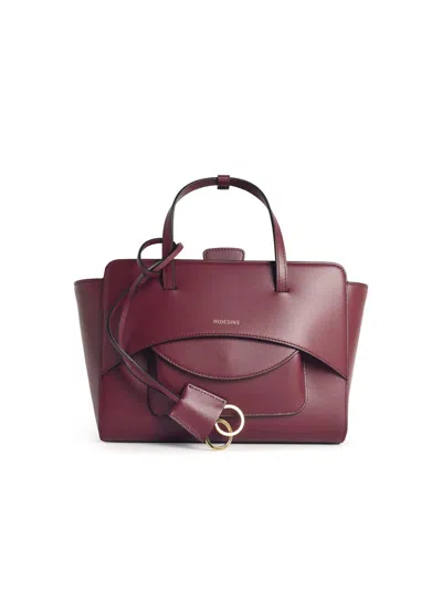 Hidesins 'flap' Wine Leather Bag In Red