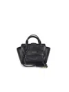 Hidesins Structured Leather Shoulder Bag Flap Design In Black