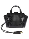 Hidesins Flap Xs Leather Tote Bag In Black