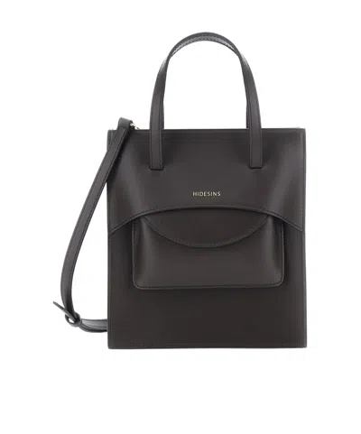 Hidesins Front-pocket Shoulder Bag In Black