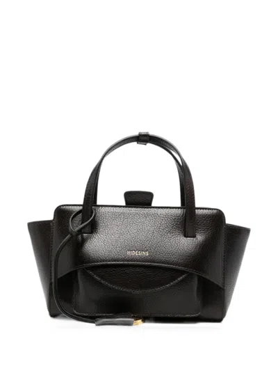 Hidesins Grained Leather Tote Bag In Brown