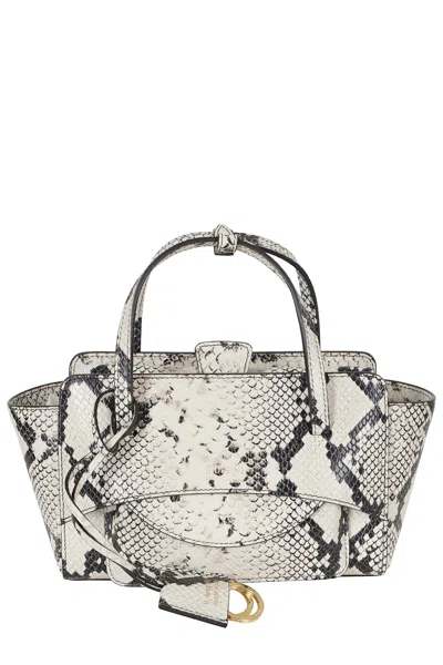Hidesins Ivory Small Textured Calfskin Flap S Dual Handle Leather Shoulder Bag In Red