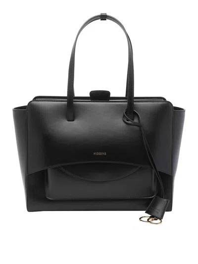Hidesins Large Flap Handbag In Black