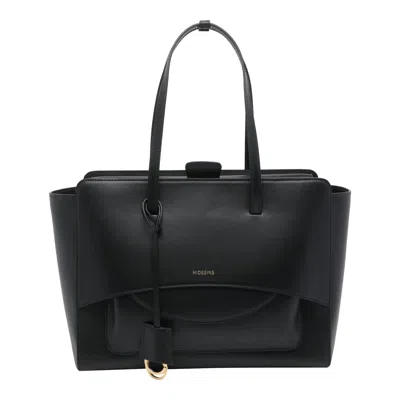 Hidesins Large Flap Handbag In Black