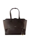 Hidesins Large Flap Tote Bag In Brown
