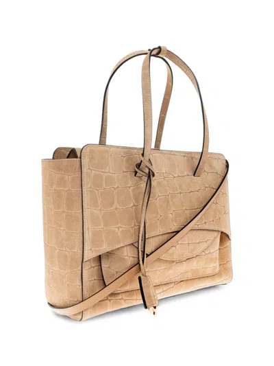 Hidesins Large Flap Tote Bag In Pink