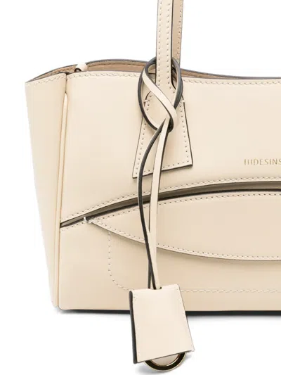 Hidesins Layered-panel Leather Tote Bag In Pink