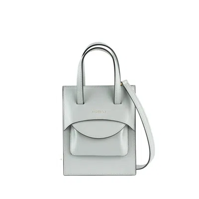 Hidesins Leather Dust Bag Flap Mini In Blue
