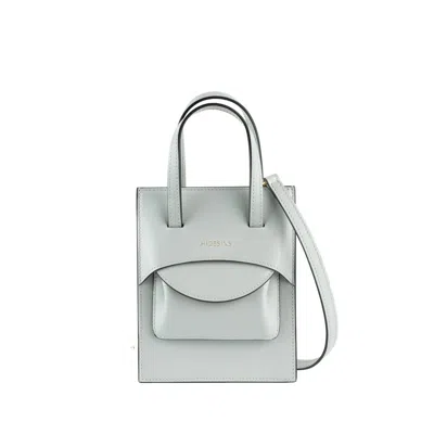 Hidesins Leather Dust Bag Flap Mini In Blue