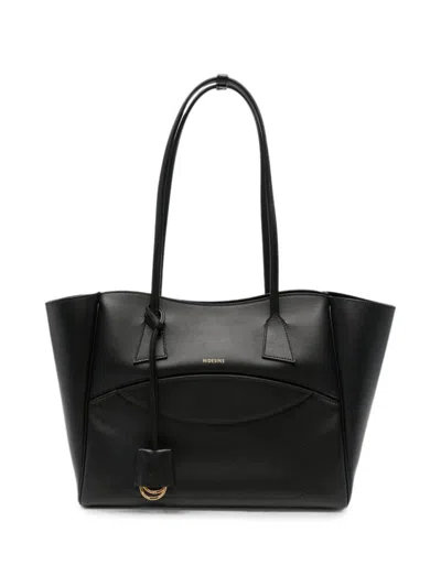 Hidesins Leather Shopper Bag In Black