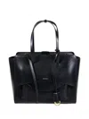Hidesins Leather Tote Bag In Black