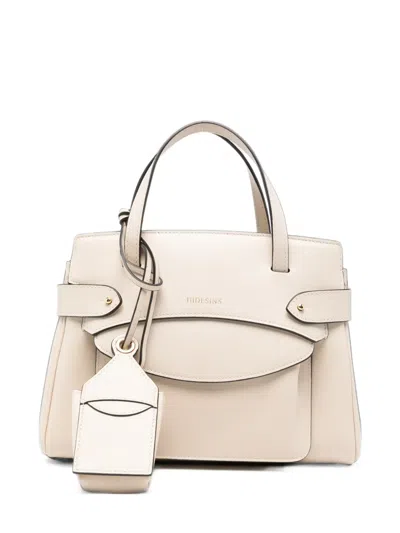 Hidesins Leather Tote Bag In Blue