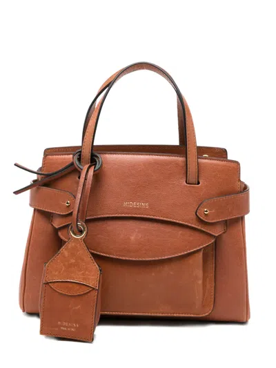 Hidesins Leather Tote Bag In Brown