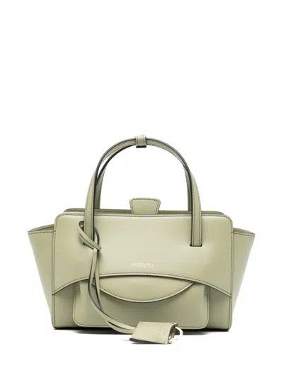 Hidesins Leather Tote Bag In Green