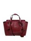 Hidesins Leather Tote Bag In Red