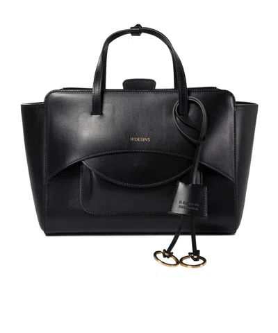 Hidesins Letter Logo Shoulder Bag In Black