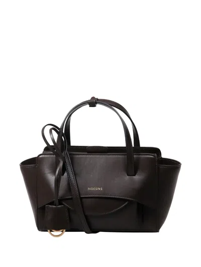 Hidesins Logo-print Leather Tote Bag In Brown