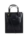 Hidesins Logo-stamp Leather Tote Bag In Black