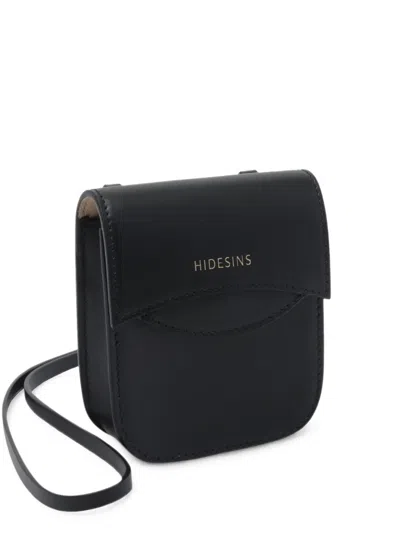 Hidesins Logo-print Foldover Shoulder Bag In Black