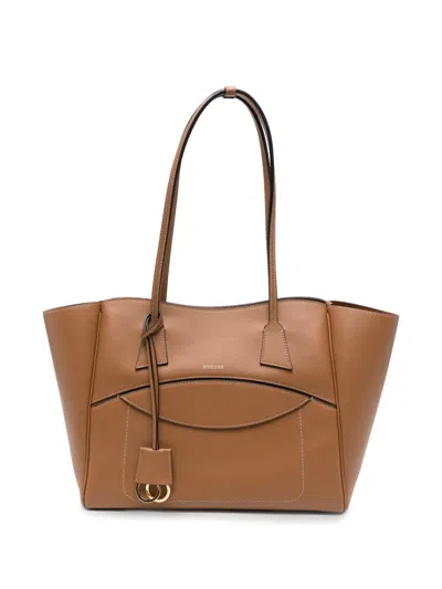 Hidesins Leather Shoulder Shopper Bag Double Handles In Blue