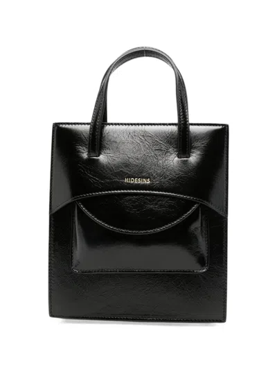 Hidesins Logo-print Leather Tote Bag In Purple