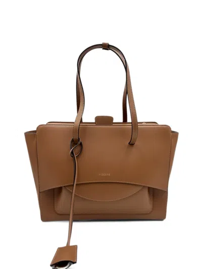 Hidesins Logo-print Tote Bag In Brown