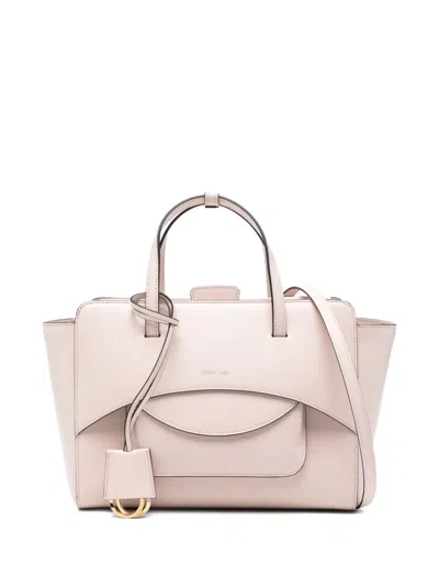 Hidesins M Flap Leather Tote Bag In Pattern