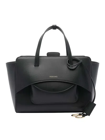 Hidesins Medium Flap Handbag In Black