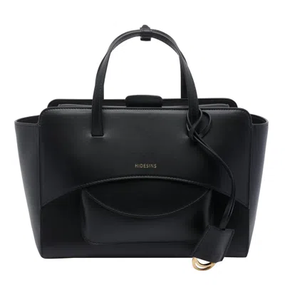 Hidesins Medium Flap Handbag In Black