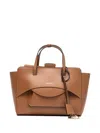Hidesins Medium Leather Tote Adjustable Strap In Brown