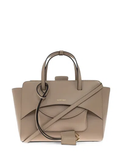 Hidesins Medium Flap Leather Tote Bag In Brown