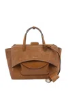 Hidesins Medium Flap Suede Tote Bag In Brown